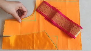 Paithani saree blouse design | paithani model blouse design cutting & stitching back neck