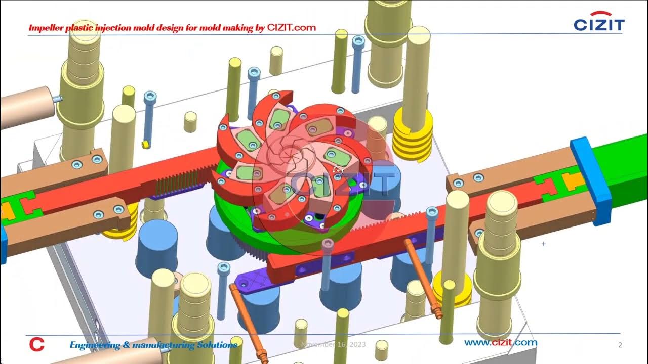 Impeller plastic injection mold design for mold making by CIZIT com
