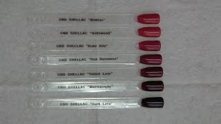 CND SHELLAC - MY FAVORITE REDS-swatches and review