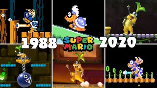 Evolution Of Iggy Koopa Battles In 2D Super Mario Platform Games [1988-2020]