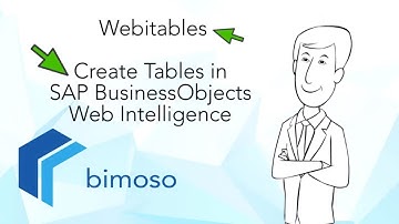 How To:Create Tables: SAP BusinessObjects Web Intelligence 4.2 Sp7