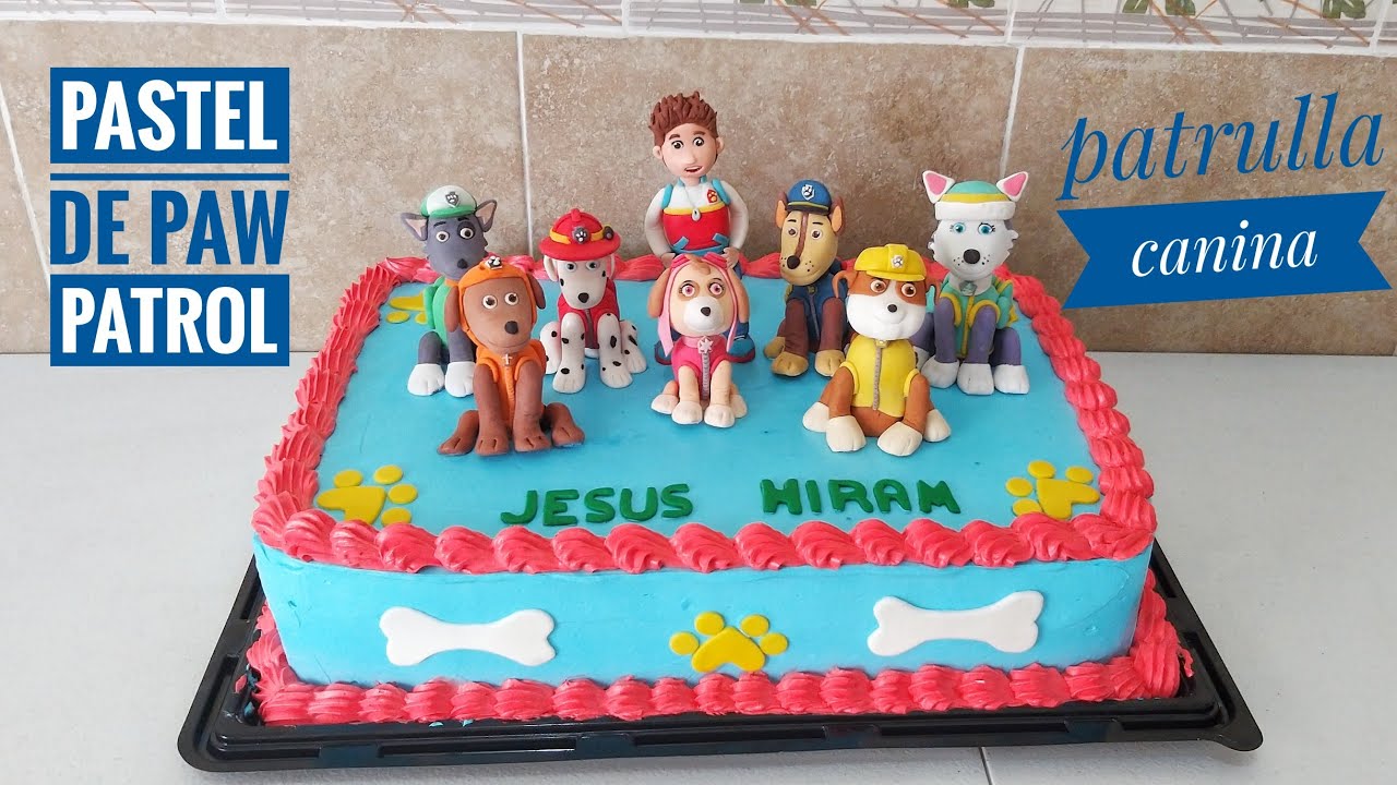 pastel de PAW PATROL / como decorar pastel de PAW PATROL - YouTube