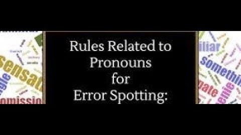 Spotting Pronoun Errors explained with examples  in English || English Grammar || With Quiz at end.
