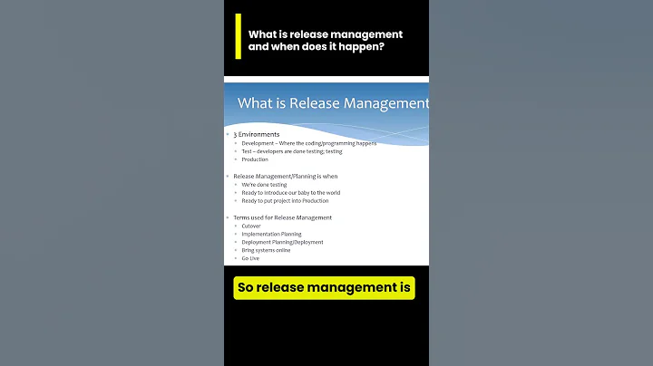 What is Release Management and When Does it Happen? #agiledevelopment #businessanalysts #scrum