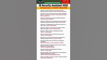 IB Security Assistant Exam Analysis 2025 |30 September 3rd SHIFT Exam | IB SA Exam review #ibsa2025