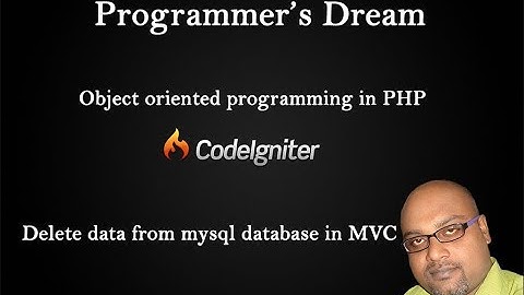 How to Delete Data from database in Codeigniter. php codeigniter tutorials.