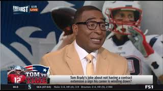First Things First | Cris Carter -Tom Brady&#39;s joke about not having a contract extension a sign?