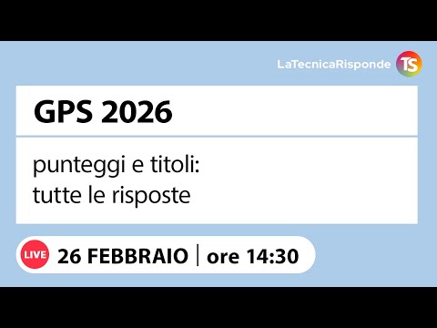 Video GPS 2026, punteggi e titoli: tutte le risposte