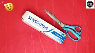 toothpaste box craft | best out of waste | best use of waste box