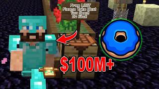 How I Got Over $100M On DonutSMP & Donating Free Loot For New Players!