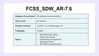 FCSS_SDW_AR-7.6 Practice Test Explained | Fortinet SD-WAN 7.6 Architect Exam Prep