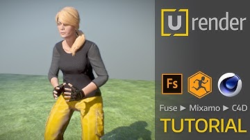 Fuse - Mixamo - Cinema 4D Real-time Rendering Workflow Tutorial - U-RENDER