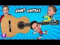 GIANT Guitar at a Museum with HobbyKidsTV