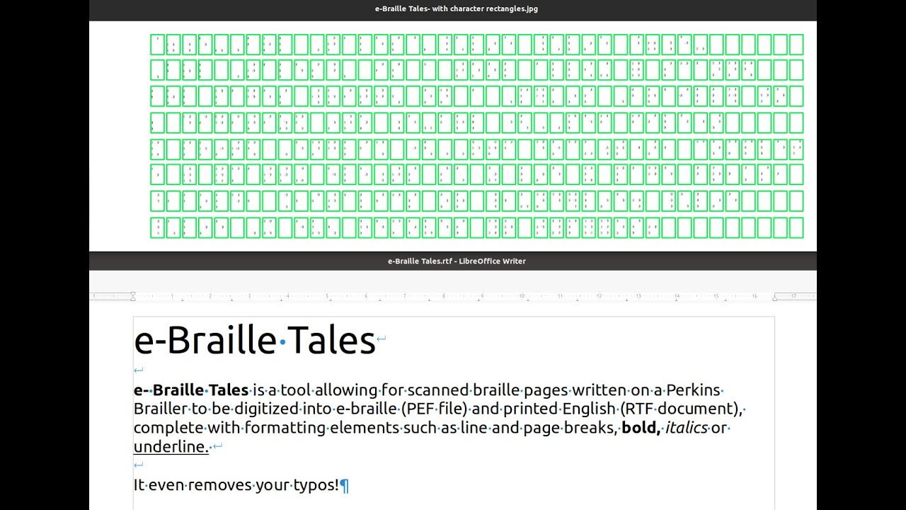 eBraille Tales Instructions Video YouTube