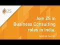 Make an impact in Business Consulting jobs at ZS in India