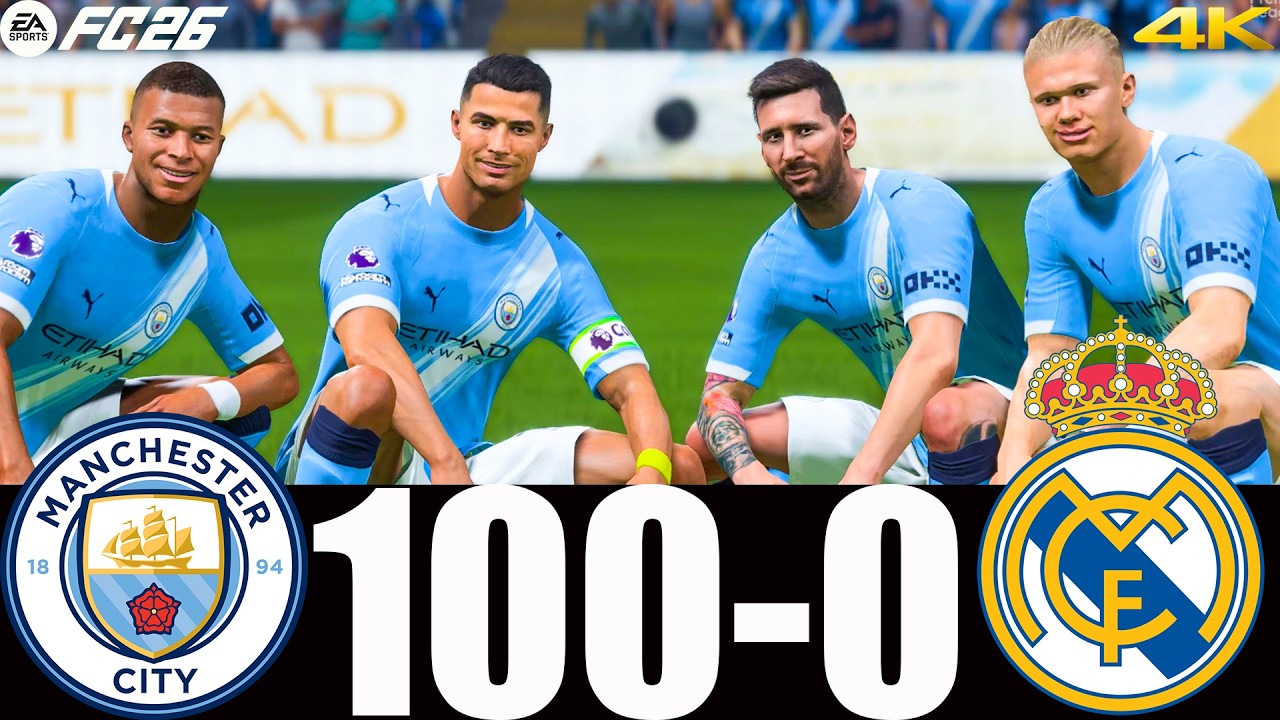 FC 26 - MESSI RONALDO MBAPPE & YAMAL | MANCHESTER CITY 100-0 REAL MADRID | UCL FINAL