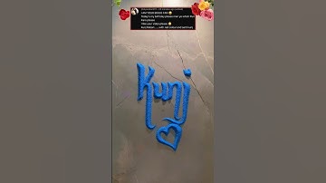 Kunj ❣️ Special Naam Sand Art - Dil Ko ChhooLene Wala | Arya satisfying nameart #nameart #shorts