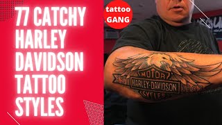 77 Catchy Harley Davidson Tattoo Styles