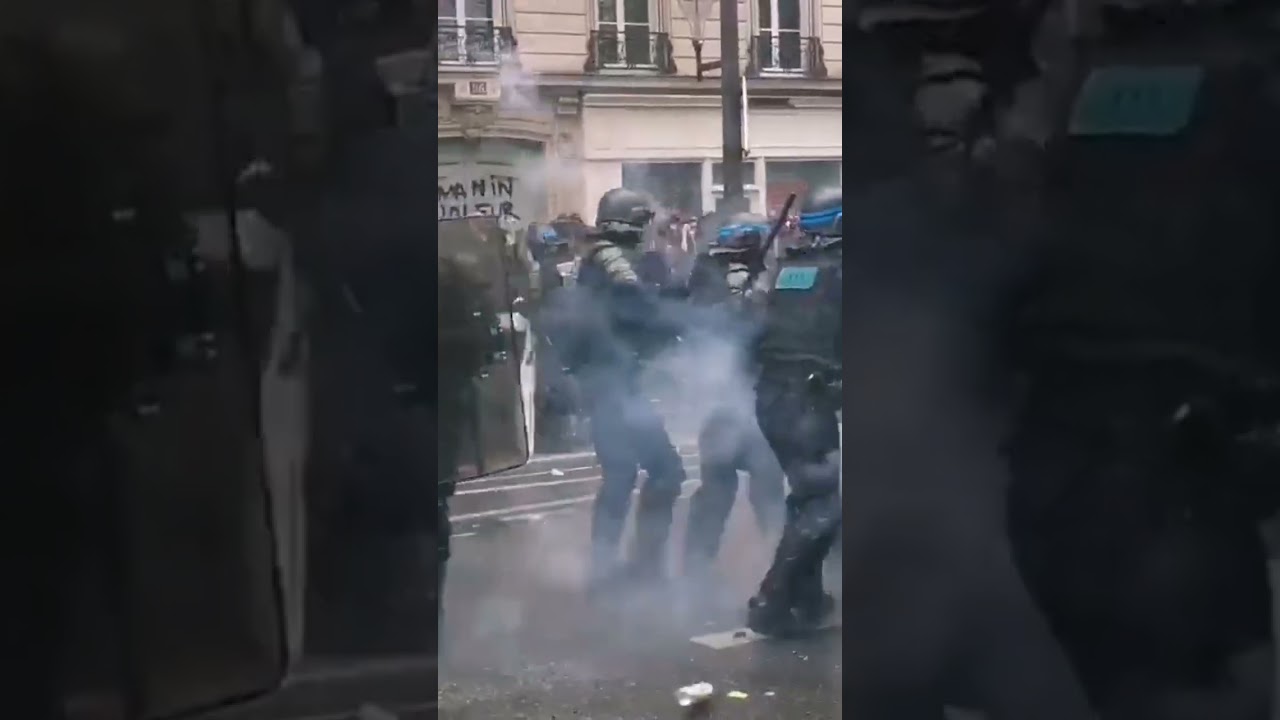 ⚠️Осторожно, жесть! Коктейль Молотова! Франция, протесты жуть, а толку 0!