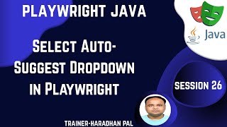 S#26: Select Auto-Suggest Dropdown in Playwright - Playwright with Java #coding #playwright #java