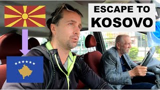 Escaping to KOSOVO in a Broken Taxi - Skopje to Pristina