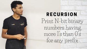 Print N-bit binary numbers having more 1’s than 0’s for any prefix