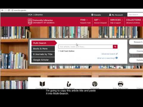 The Power of Google Scholar, the Access of the UGA Libraries