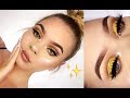 Gold Glitter Cut Crease Makeup Tutorial!