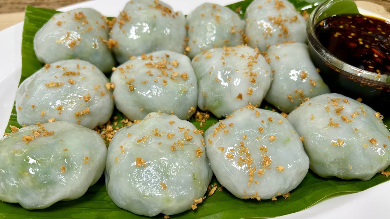 ขนมกุ้ยช่ายสูตรนี้ทำง่ายอร่อยที่สุด! แป้งเหนียวนุ่มหนึบ น้ำจิ้มรสเด็ด!