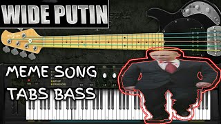 Wide Putin Walking Meme But it's On Guitar Bass Tabs Tutorial