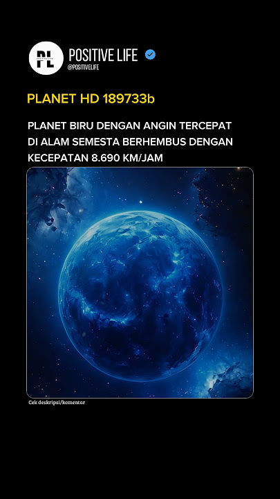 PLANET DENGAN ANGIN TERCEPAT HD 189733b #planet #space #nasa #tatasurya #astronomi