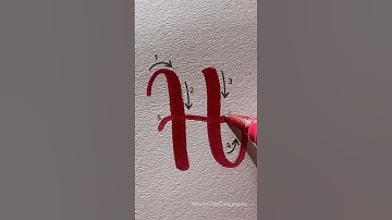 Lettering ✨ H ✨ Calligraphy Tutorial for Beginners #shorts #lettering #nhuandaocalligraphy