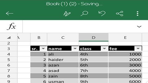 Insert a table || microsoft excel|| create table using Microsoft excel || on android phone