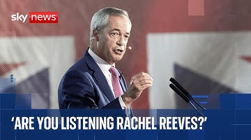 Nigel Farage holds Reform UK news conference in Westminster