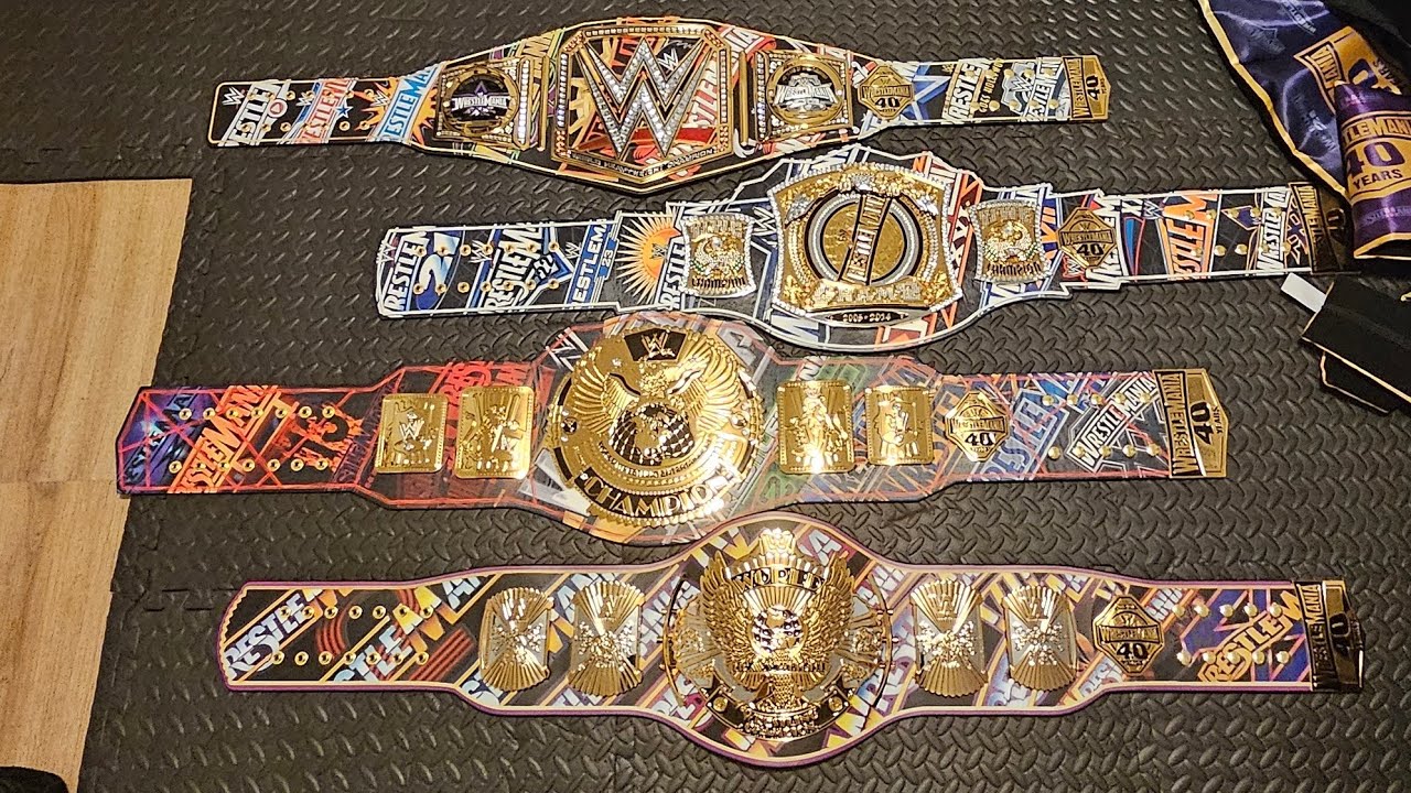 WWE Wrestlemania XL Ranking Top 4 Anniversary Belts - YouTube