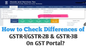 How to check  Tax liabilities and ITC comparison on GST Portal!!
