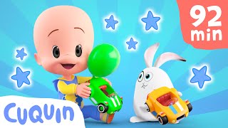 The big balloon cars race 🎈🚘 Learn the vehicles with Cuquin | Educational videos for kids