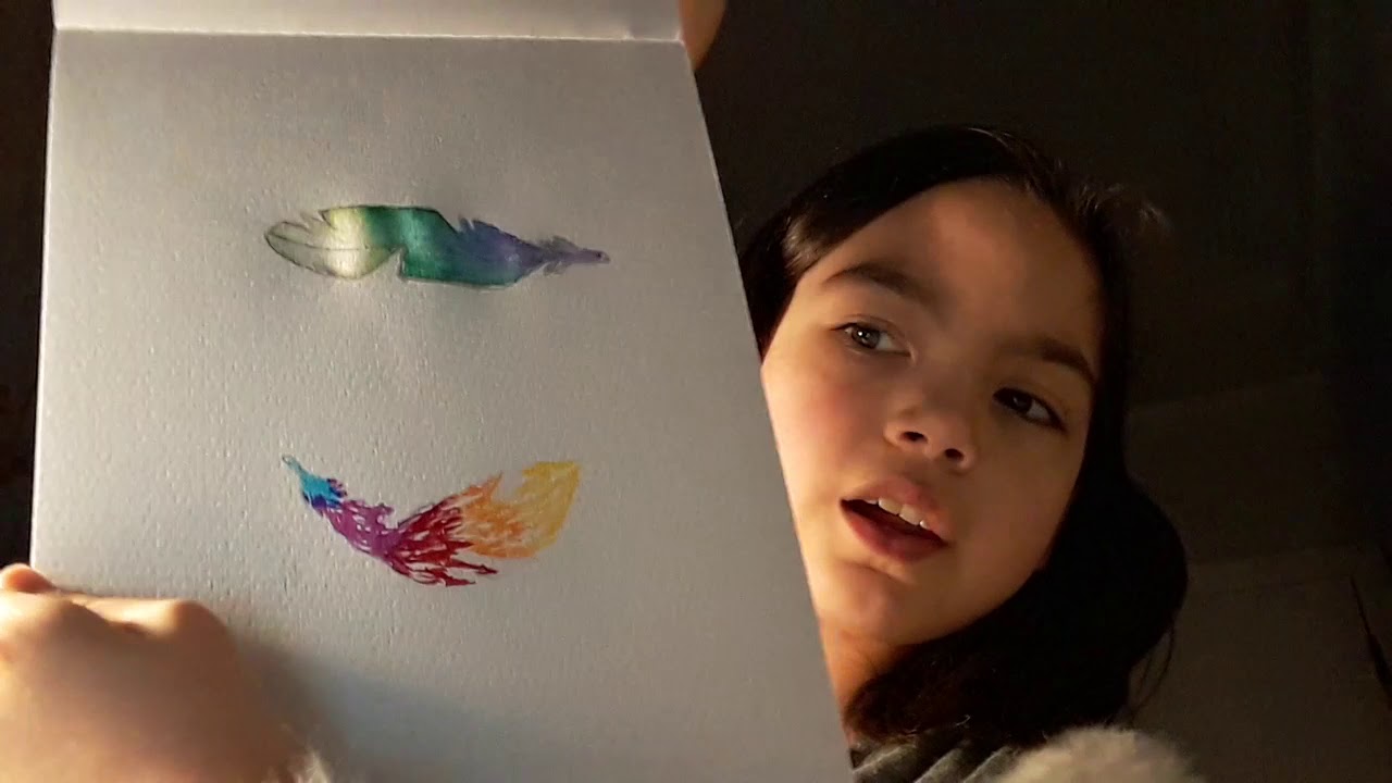 How to draw feathers with watercolor brush pens(easy)! - YouTube
