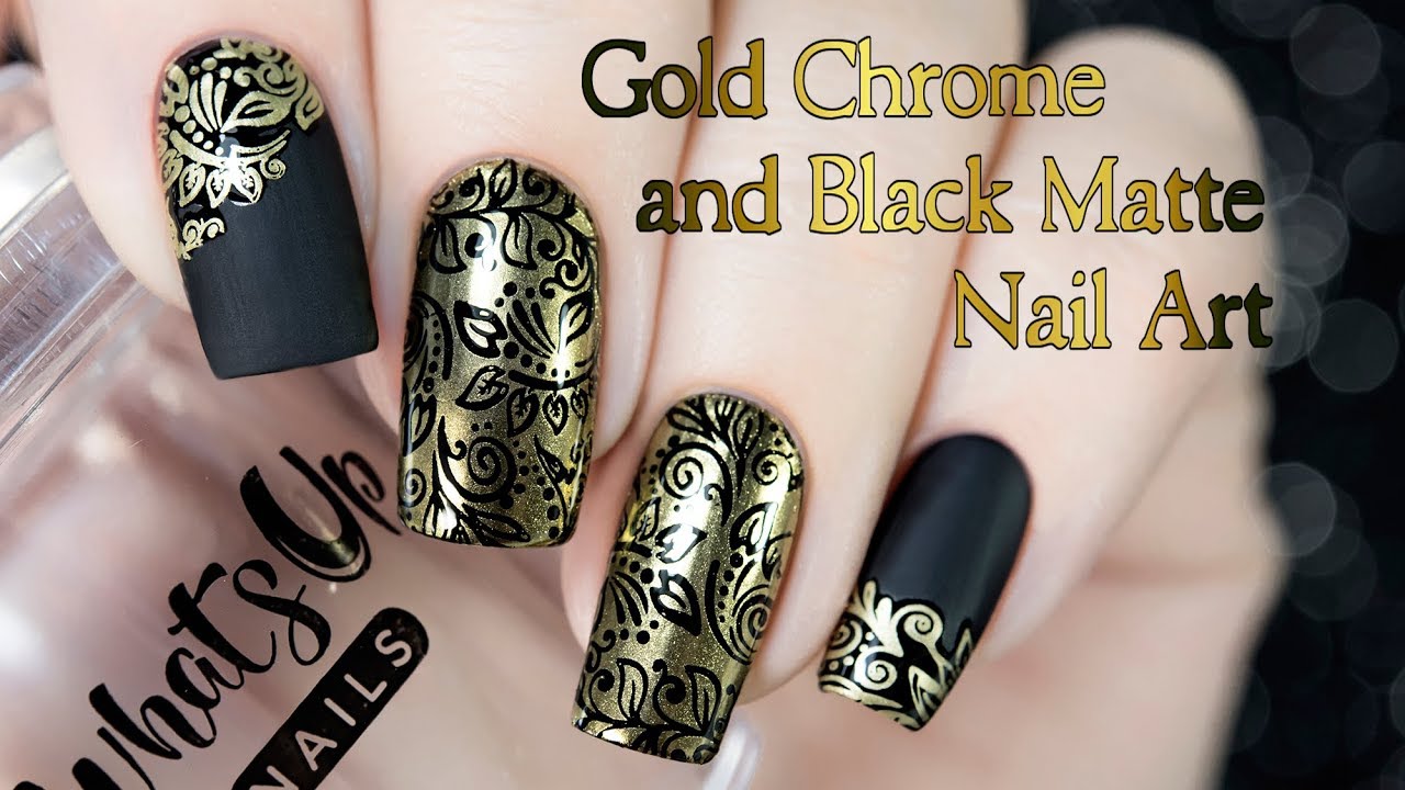 Gold Chrome Nail Art Tutorial - wide 2