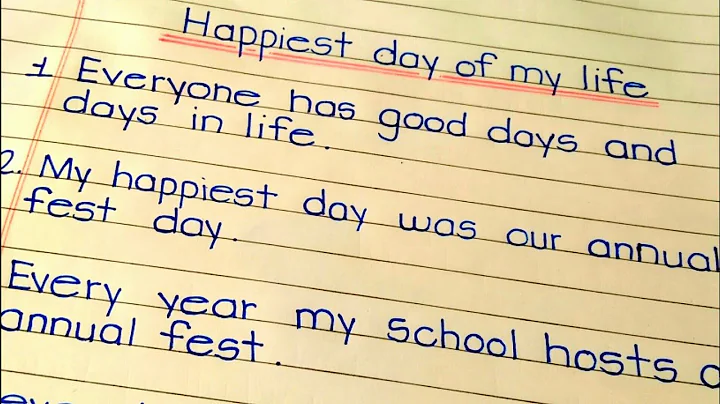 Happiest day of my life essay // 10 line on happiest day of my life // essay writing in English