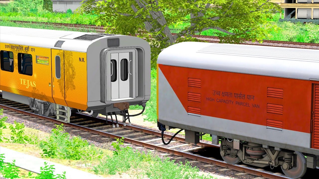 LHB TEJAS DECOUPLING LHB PARCELVAN BUMPY RAILROAD Train Simulator