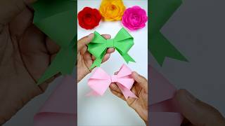 Easy Paper Bow 🎀 | DIY Paper Bow Tutorial #Shorts