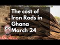 Price of iron rods cement etc  building in ghana