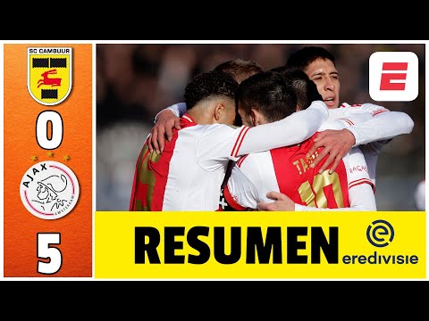 AJAX fue una aplanadora, le pasó por encima 5-0 al Cambuur y mete presión en el tope | Eredivisie