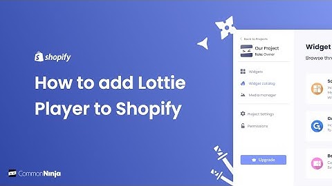 How to add a Lottie Player to Shopify