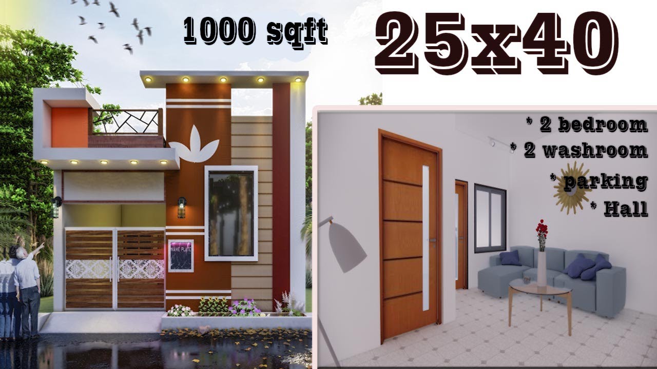 25X40 Feet, 1000 Sqft Beautiful House Design II 1000 sqft house design