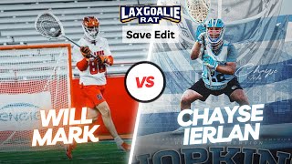 Big Upset! Chayse Ierlan (#2 Johns Hopkins) vs. Will Mark (#9 Syracuse) - Lacrosse Goalie Save Edit