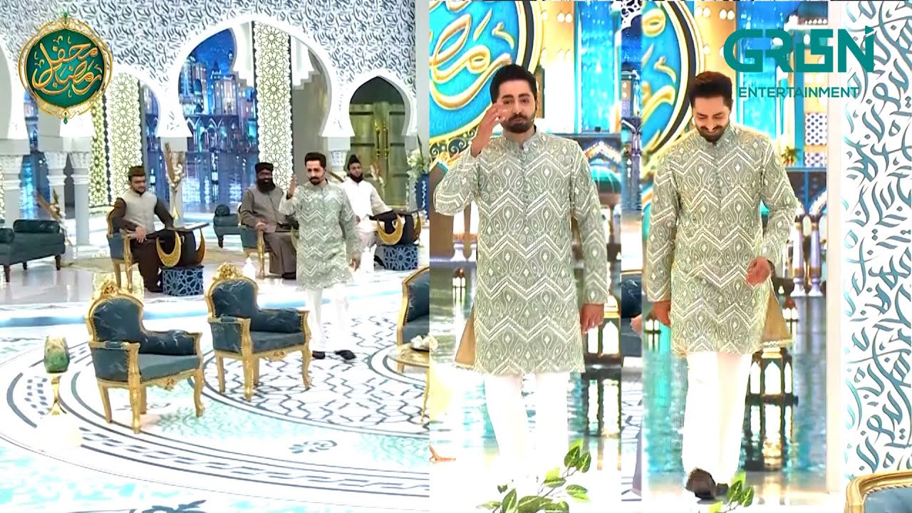 Danish Taimoor Ki Entry 🥰🤩 Mehfil e Ramzan - Ramzan Transmission | Green TV
