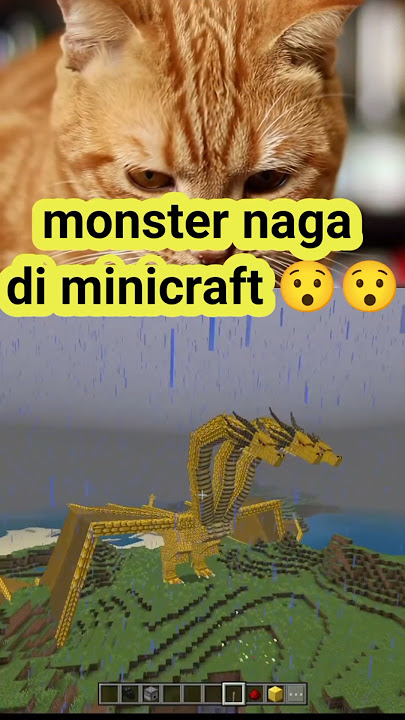 membuat naga di #minecraft 😯😯