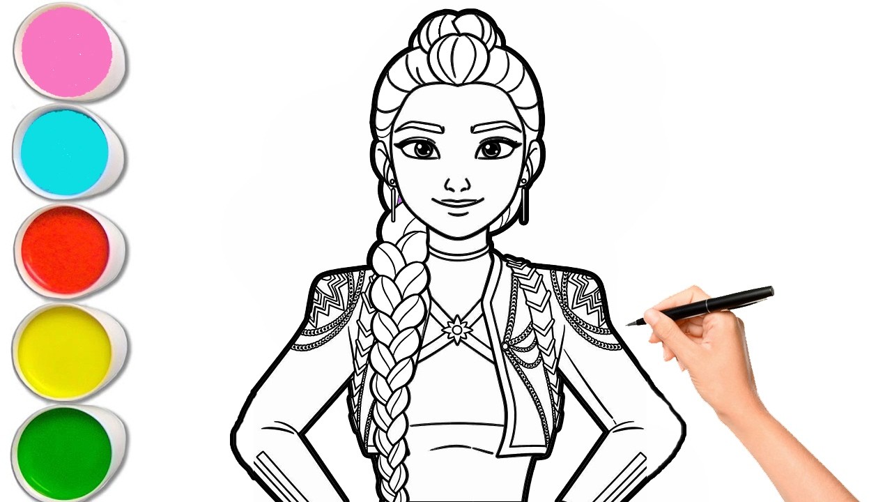 Rumi Kpop Demon Hunter Drawing Easy For Kids - Step By Step - YouTube